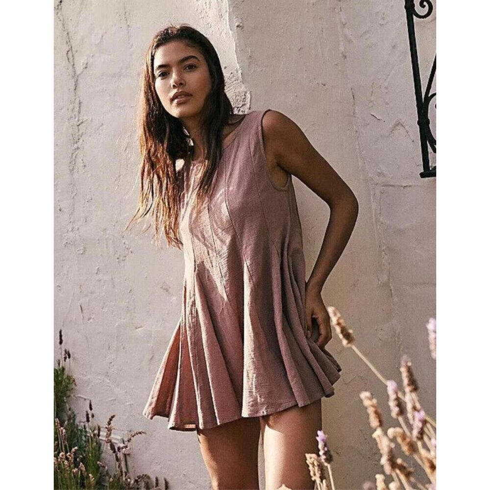 Free‎ People Just For You Playsuit in Elderberry Tea Sz S